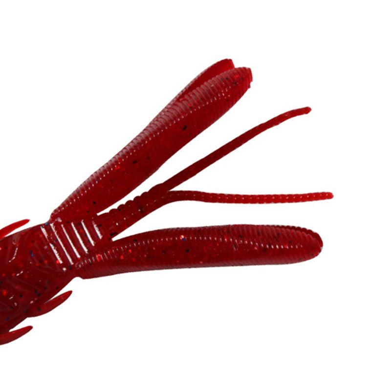 6Pcs 90mm Convenient Fishing Bait High Performance-Wine Red