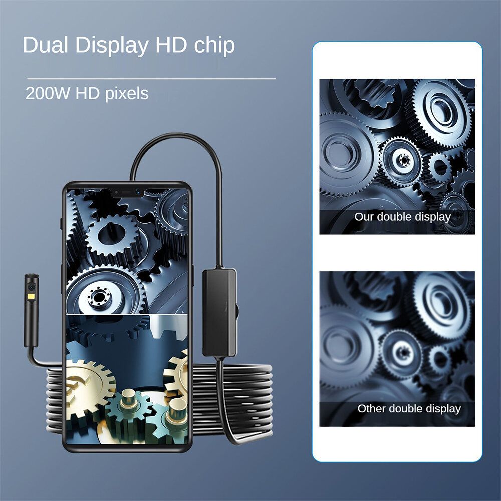 AN100 Endoscope Camera Dual Lens IP68 3IN1 Waterproof