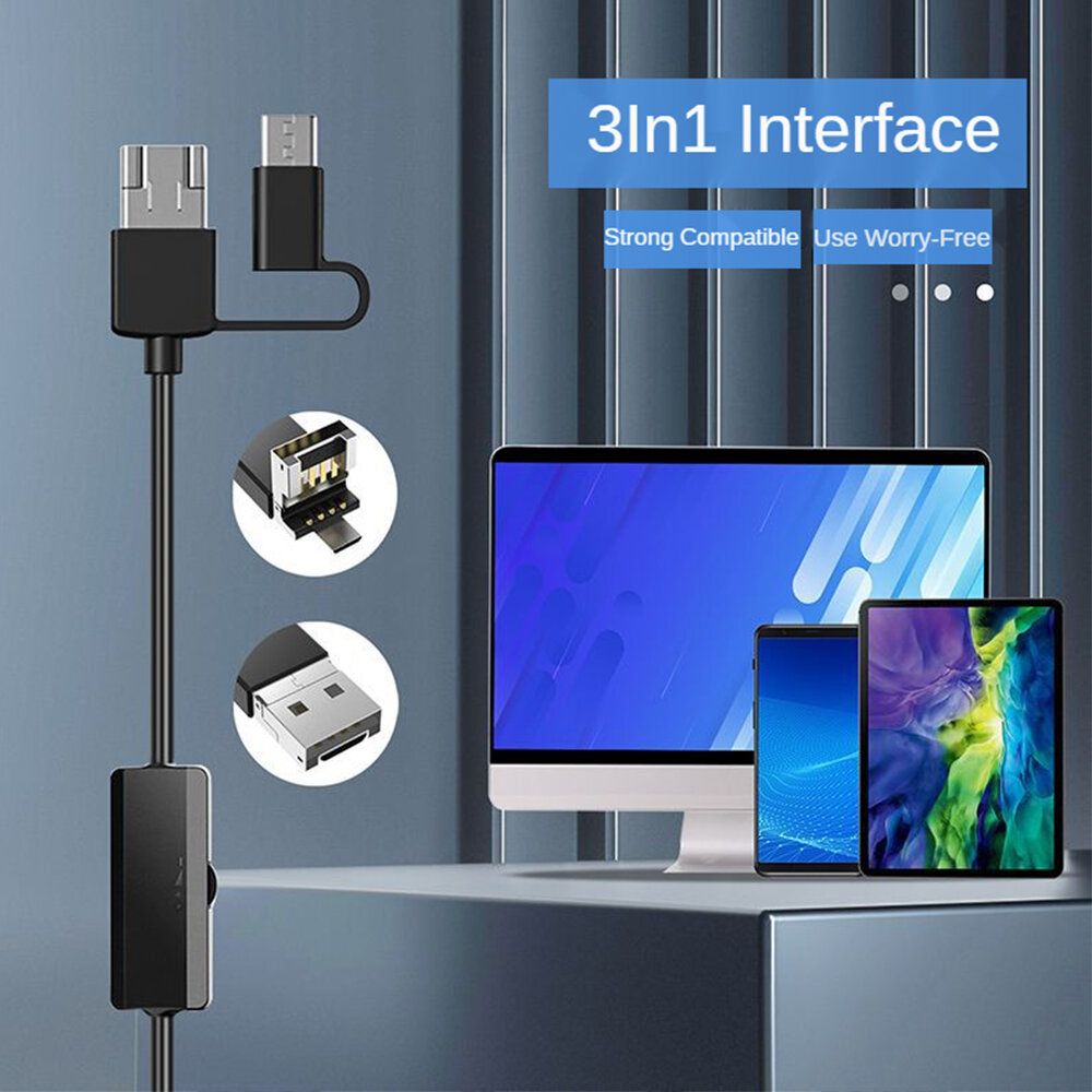 AN100 Endoscope Camera Dual Lens IP68 3IN1 Waterproof