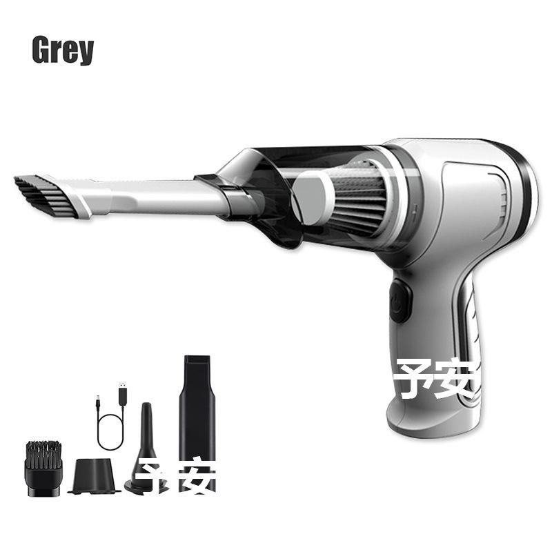 New 3-in-1 Wireless Charging Car Pet Vacuum Cleaner Handheld High Power Car Inner Vacuum Cleaner star gray