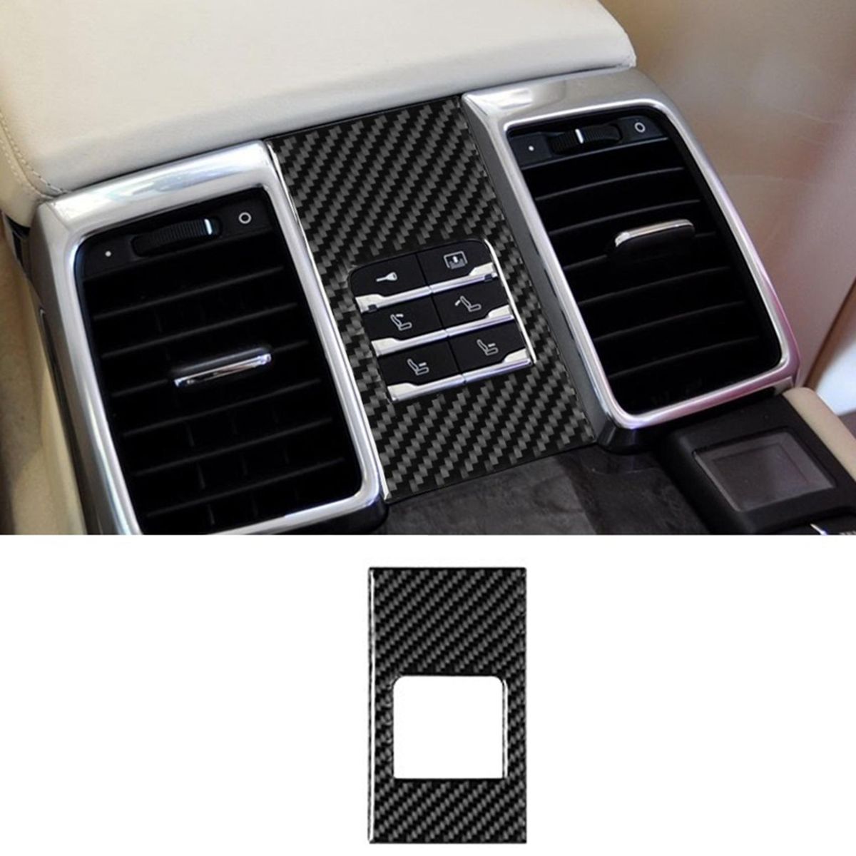 Car Carbon Fiber Rear Cover Sticker for - 2010-2016