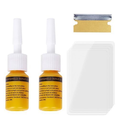 Car Windshield Repair Tool-Yellow 2 Repair Fluid + Tools