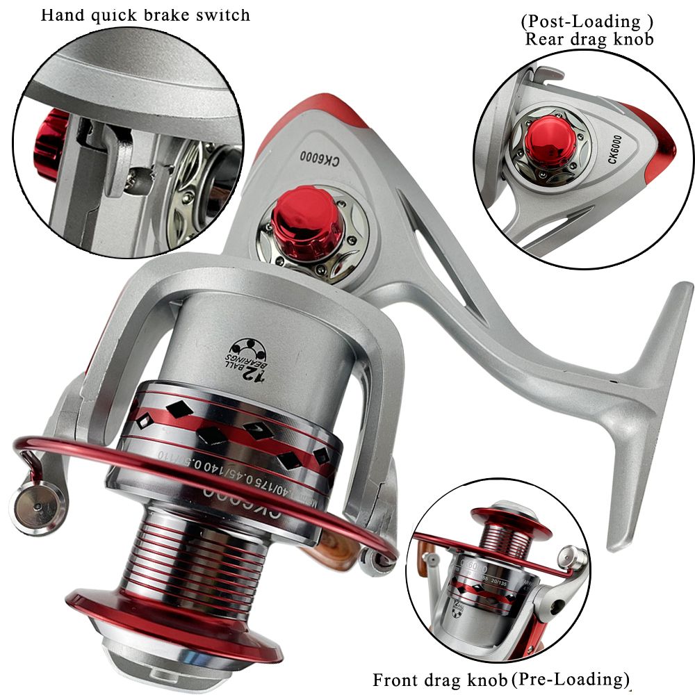 Metal Spool Spinning Fishing Reels Ck1000-7000 Fly
