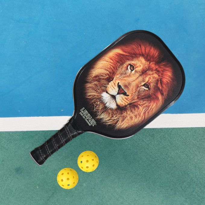 Pickleball Paddles 1 Racket Carbon Fiber Face For Beginner Sports Lion