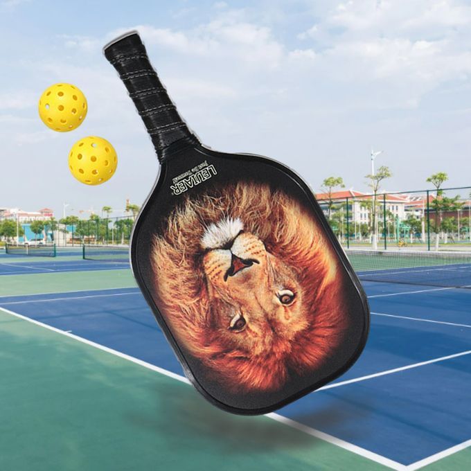 Pickleball Paddles 1 Racket Carbon Fiber Face For Beginner Sports Lion