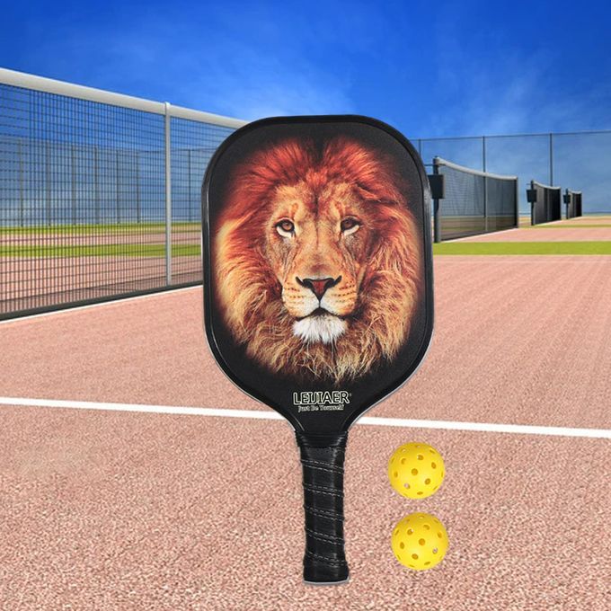 Pickleball Paddles 1 Racket Carbon Fiber Face For Beginner Sports Lion
