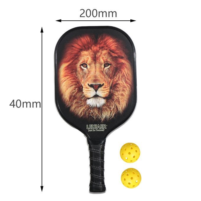Pickleball Paddles 1 Racket Carbon Fiber Face For Beginner Sports Lion