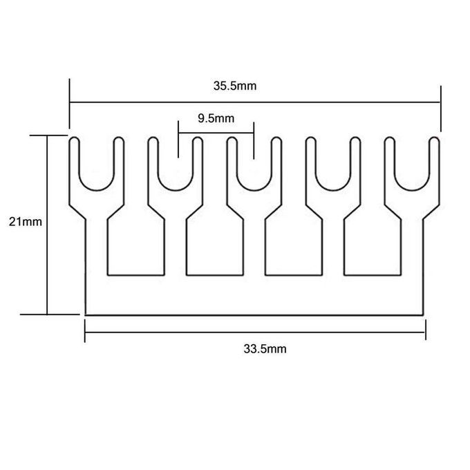 Dual Row 5Positions Screw Barrier Terminal Blocks Strip Connector 600V