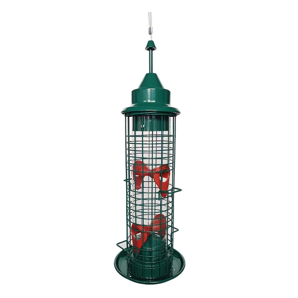 Metal Birdfeeder Squirrel Bird Feeder With 4 Feeding