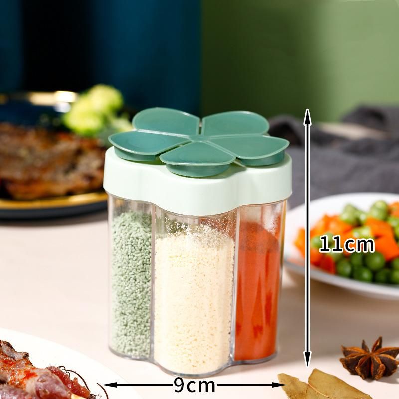 Combination Seasoning Jar with Lid 5 In 1 Transparent Spice