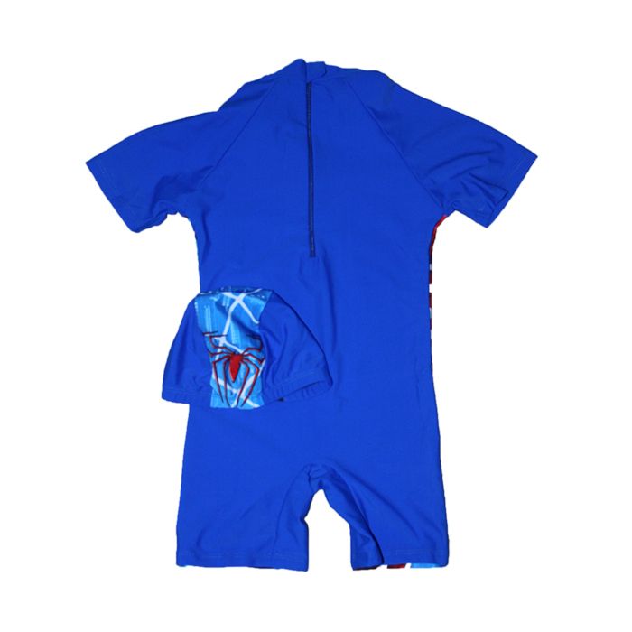 Boys Swimming Costume With Cap -multicolor