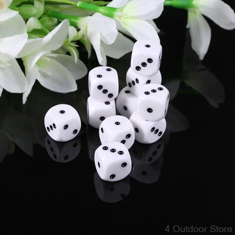 10Pcs 16mm D3 Six Sided Dices Beads ForRPG Poly Desktop Table Playing Games Ju26 20 Dropship