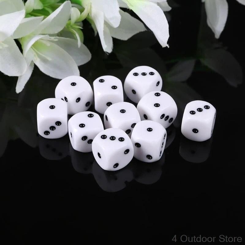 10Pcs 16mm D3 Six Sided Dices Beads ForRPG Poly Desktop Table Playing Games Ju26 20 Dropship
