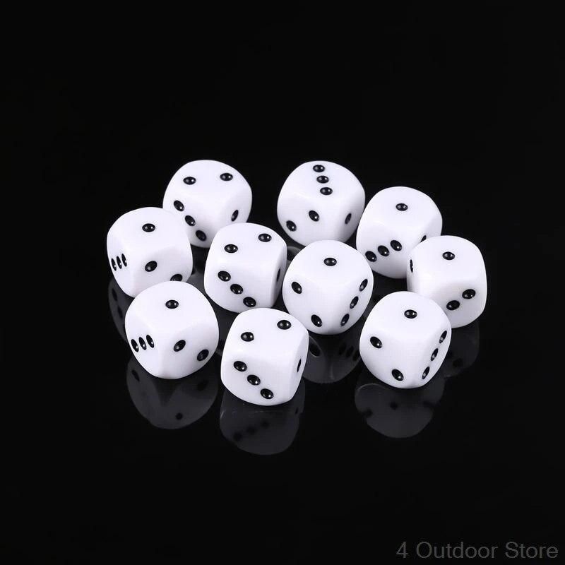 10Pcs 16mm D3 Six Sided Dices Beads ForRPG Poly Desktop Table Playing Games Ju26 20 Dropship