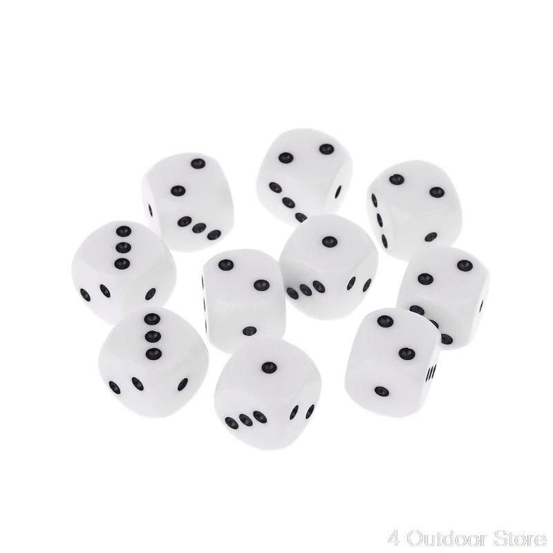 10Pcs 16mm D3 Six Sided Dices Beads ForRPG Poly Desktop Table Playing Games Ju26 20 Dropship