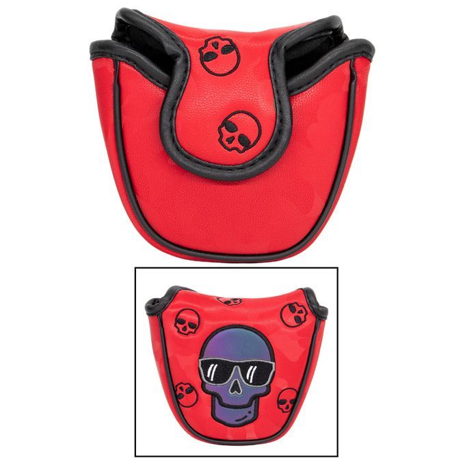 Durable Golf Mallet Putter Cover Center Shaft Headcover Thick Red