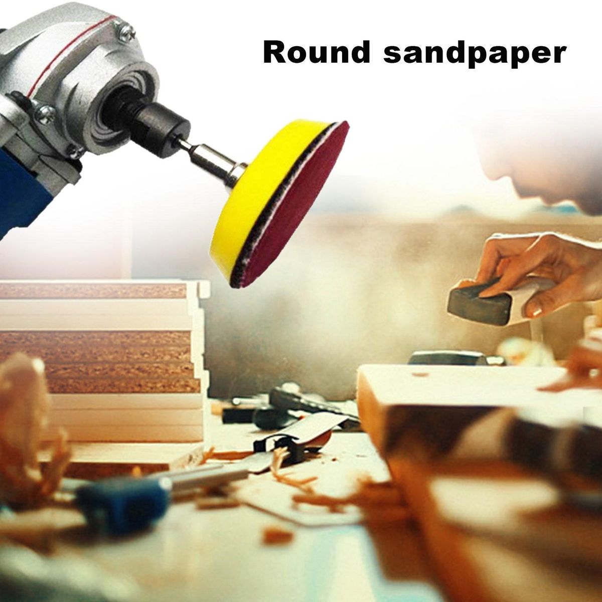 1 Inch 100 Pcs Sanding Discs Pad Kit Hook Loop Backer