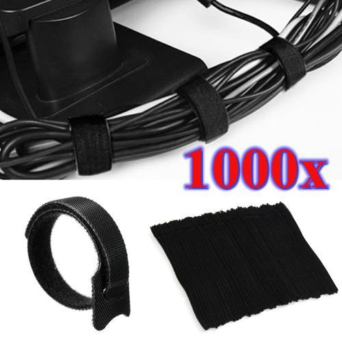 1000pcs Black B Nylon Cable Ties Belt 12 X 200mm 0.5'' X 8''