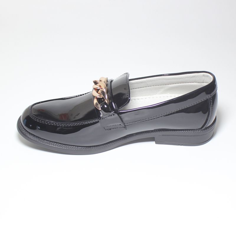 Kid Boys Formal Smart Slip On Faux Leather Shoes-Black