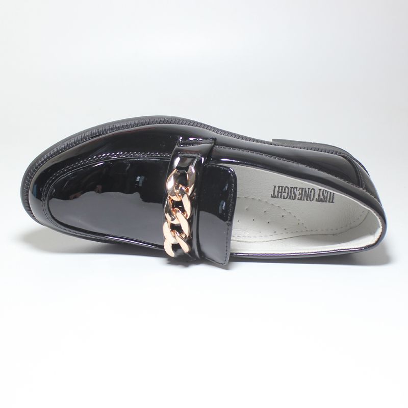 Kid Boys Formal Smart Slip On Faux Leather Shoes-Black