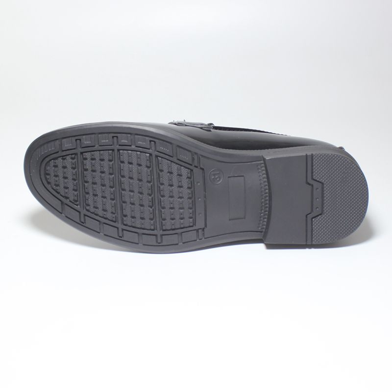 Kid Boys Formal Smart Slip On Faux Leather Shoes-Black