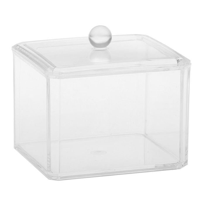 Organizer Cotton Pads Storage Box Jar Acrylic Square Container