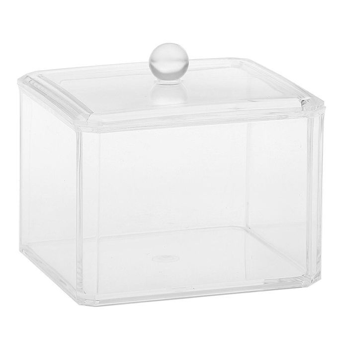 Organizer Cotton Pads Storage Box Jar Acrylic Square Container