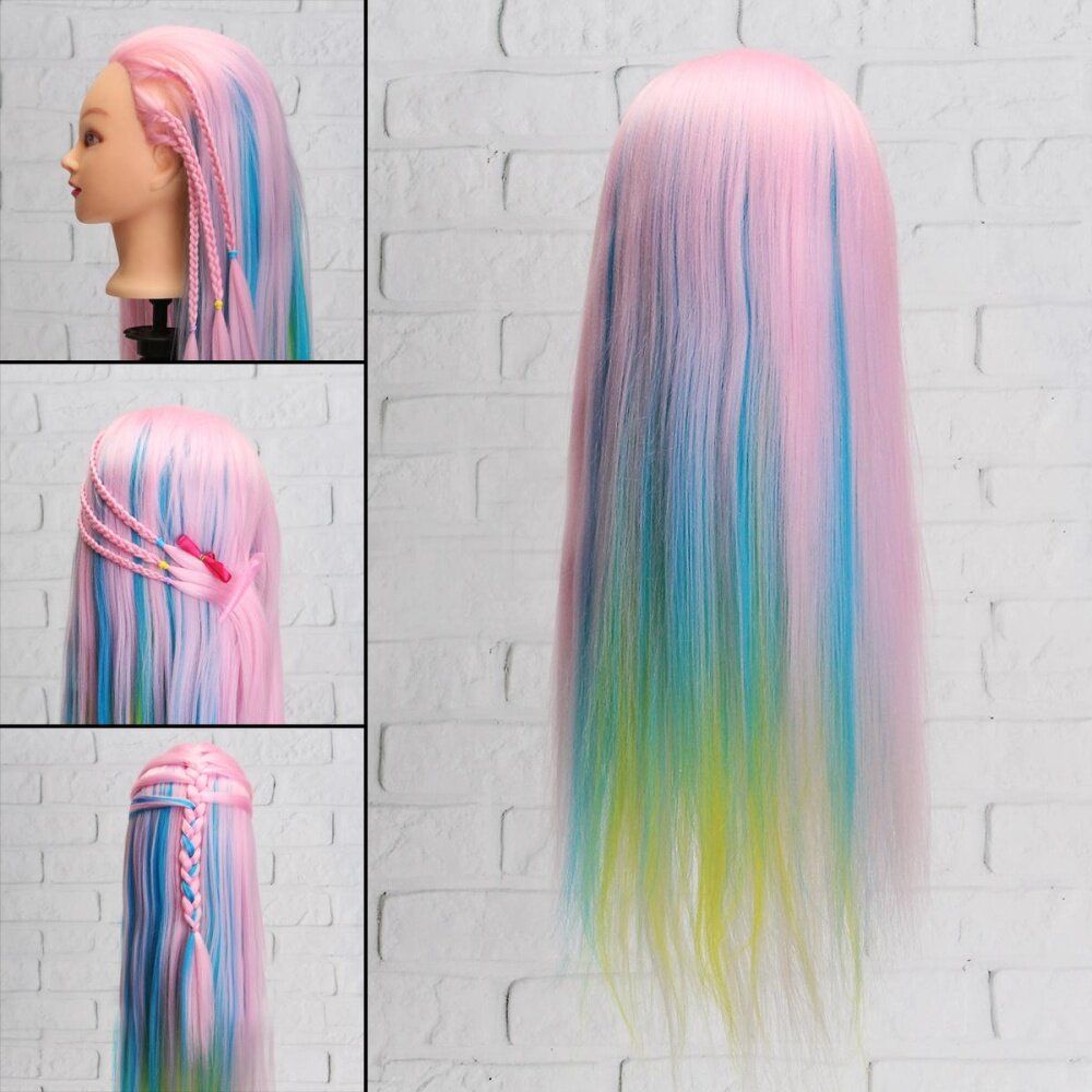 28" Salon Hairdressing Hair Training Practice Mannequin Doll Model Head Clamp