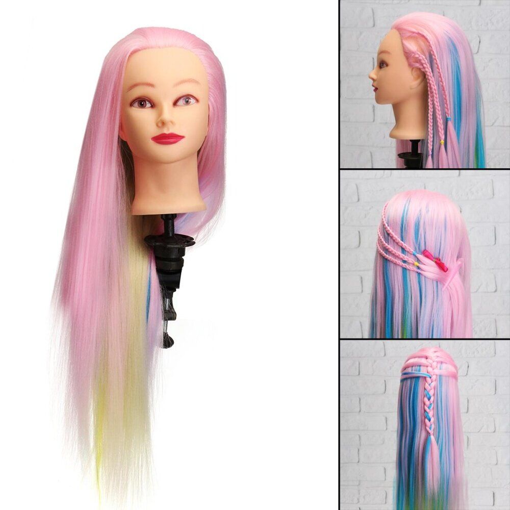 28" Salon Hairdressing Hair Training Practice Mannequin Doll Model Head Clamp