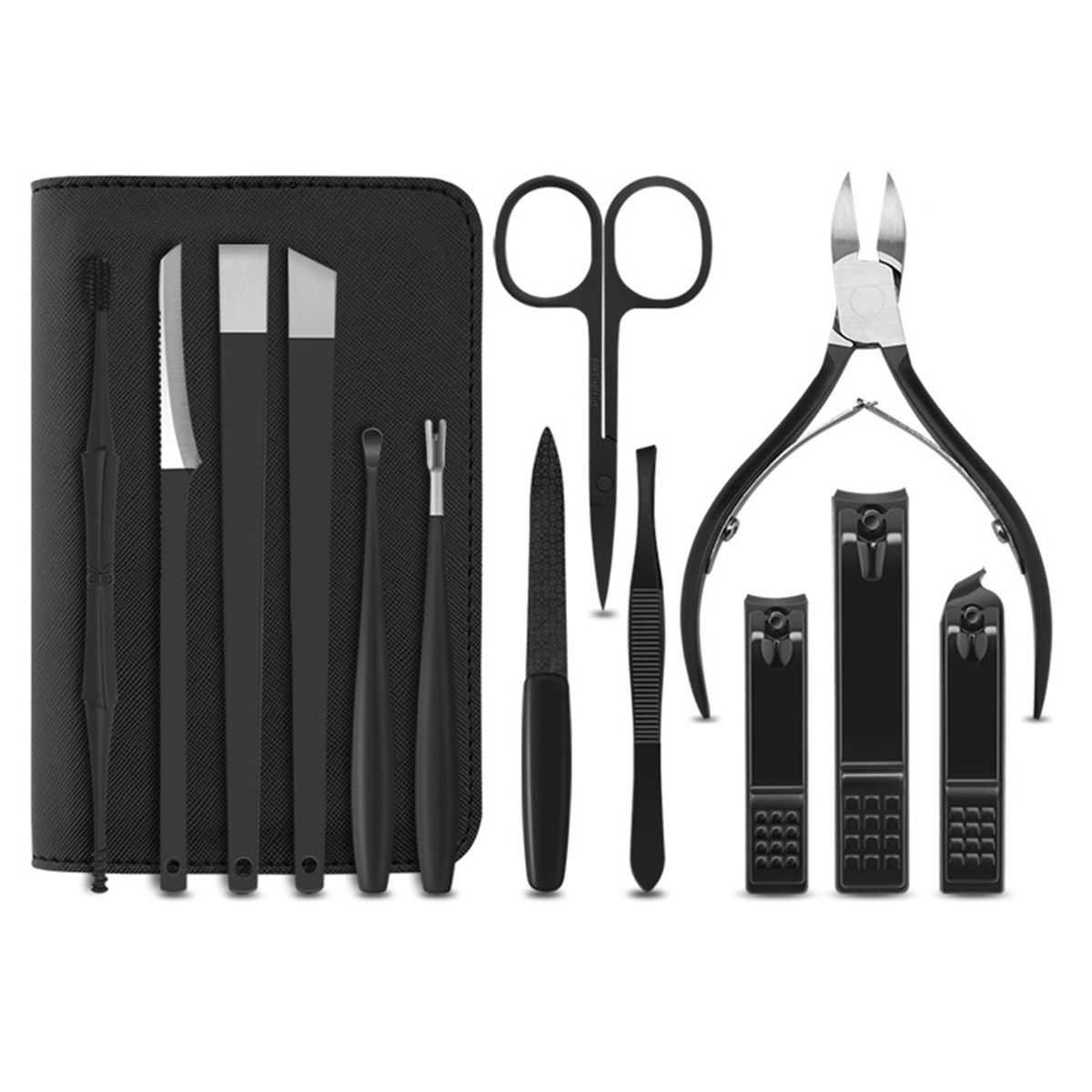 13 In 1 Pedicure Tool Kit With PU Storage Bag Stainless