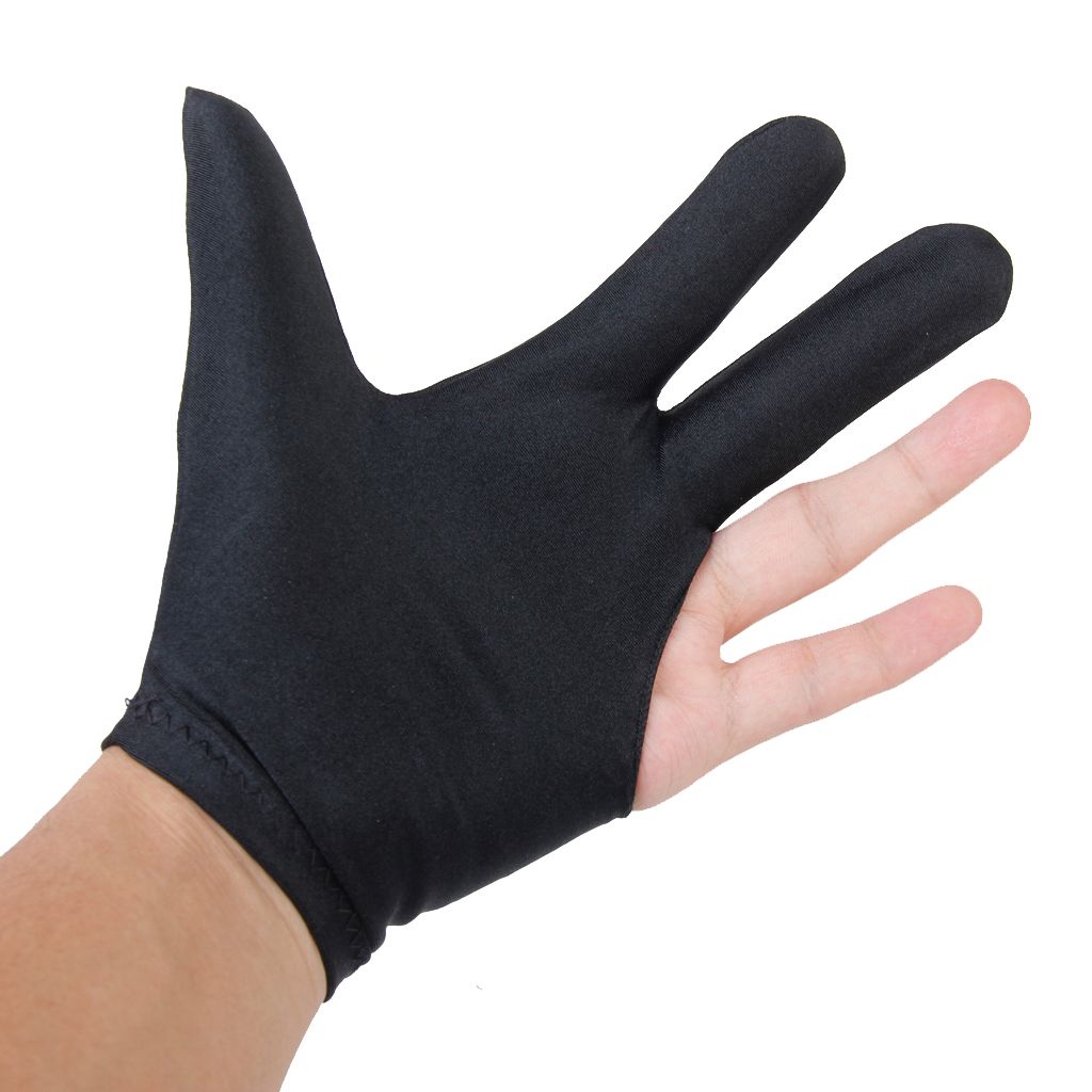 Set Of 10 Pieces 3 Finger Black Billiard For Left Hand + 2