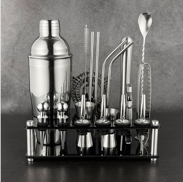 20pcs Cocktail Set Boston Shaker Mixer Stainless  Home&Bar