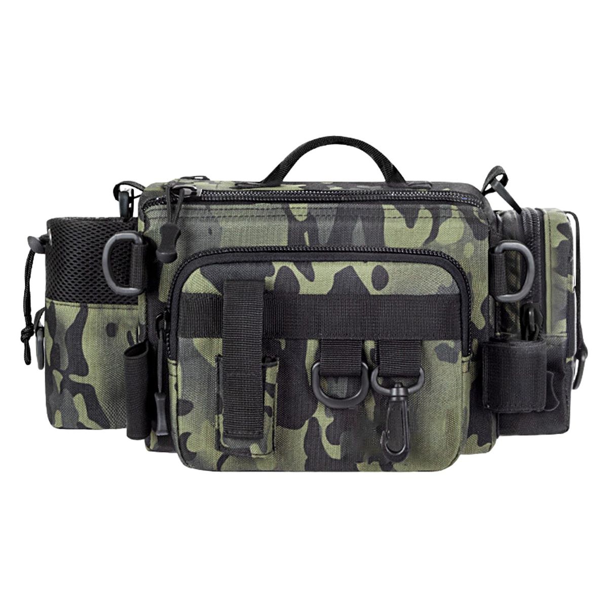 Waist Bag Multi-pocket Fishing Gear Storage Bag Black