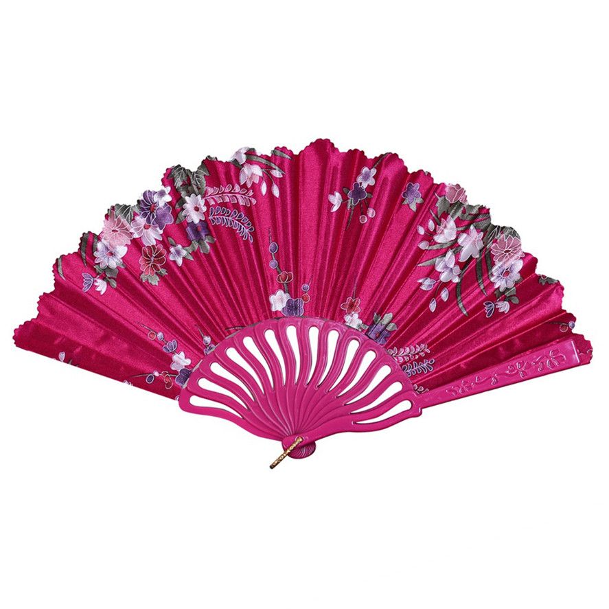 Party Dance Silk Chinese Fan Folding New Lace Decor 2021 Fan Chinese Style Style Flower Hand Wedding 0318#30 Wedding 1PC Folding