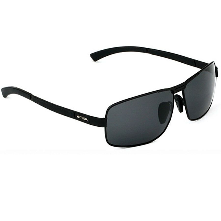 New UV400 Pilot Men Polarized Sunglasses Brand Logo Design Driving Sun Glasses Eyewear Accessories 2490 (Black Gray)    CUIII