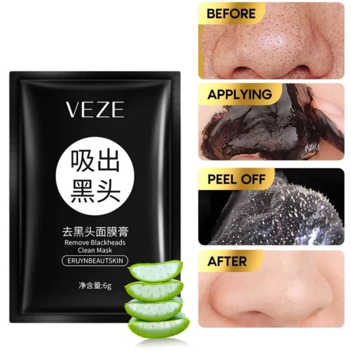 Blackhead Remover Charcoal   Peel Off Mask (Removes Blackheads, Whitehead, Instantly Shrink Pores )