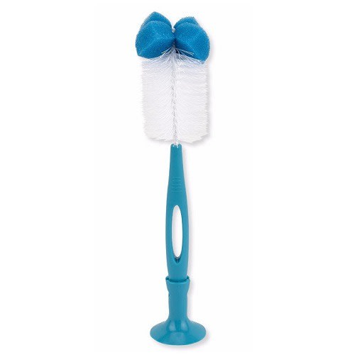 2- In -1 Bottle Brush , Sunction Base & Nipple Cleaner - Blue
