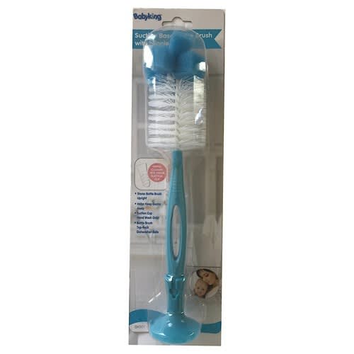 2- In -1 Bottle Brush , Sunction Base & Nipple Cleaner - Blue