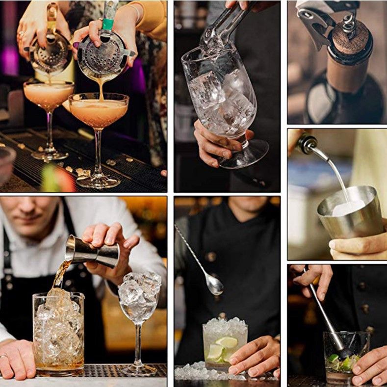 10 In1 Shaker Cocktail Set Bar Tools Barman Bartender Drinks