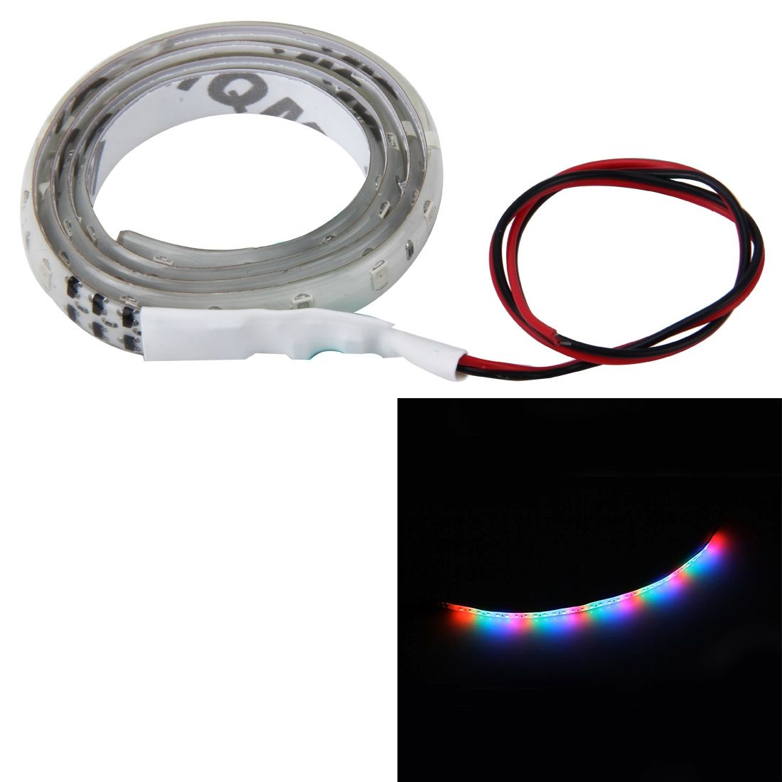 60cm Colorful Water Flowing Chassis Decorative Strip Light