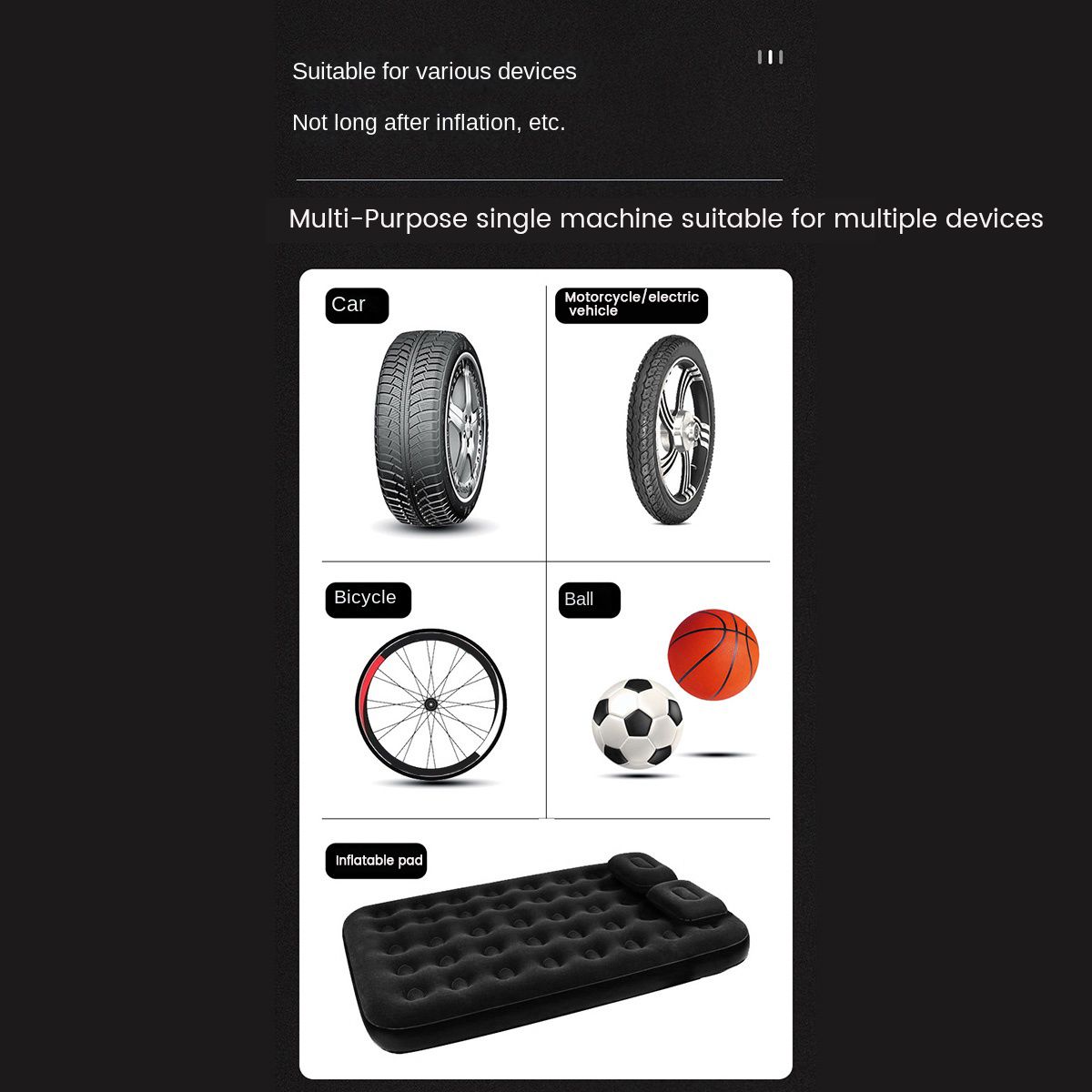 Tyre Inflator Pump Car Air Compressor Car Rechargeable Inflator Pump