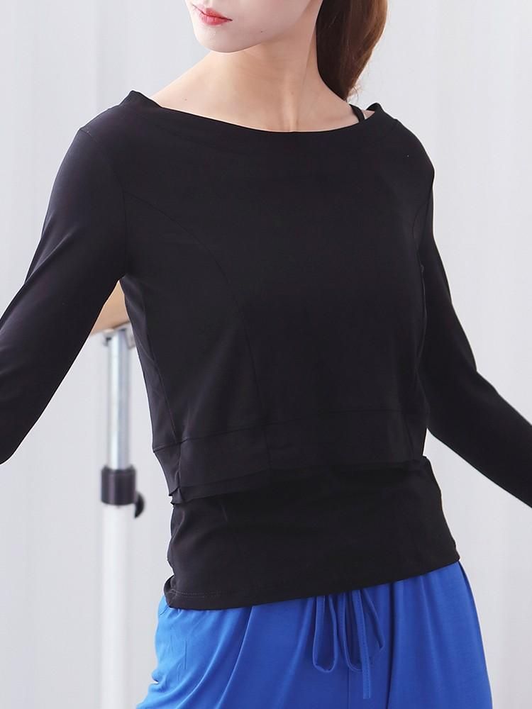 Women 2 Pieces Crop Tops Camisole Set Soft Modal Spaghetti Straps Thumb Holes Long Sleeve Yoga Dancing Running Sweatshirt Solid Tops