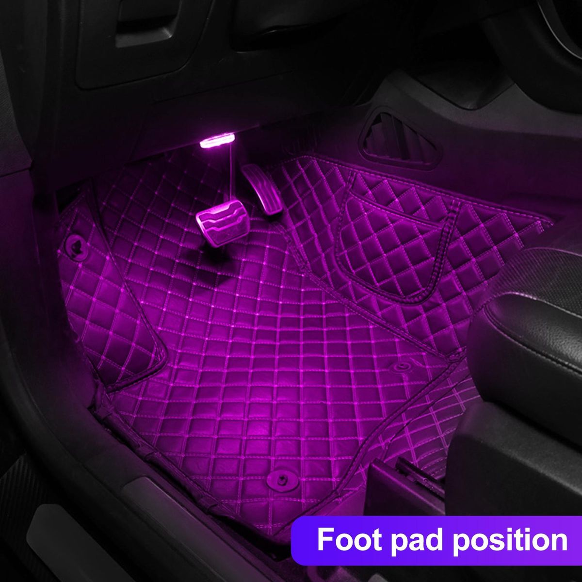 Design Car Light 7 Colors Magnetic Car Ambient Light Usb Rechargeable Multicolor
