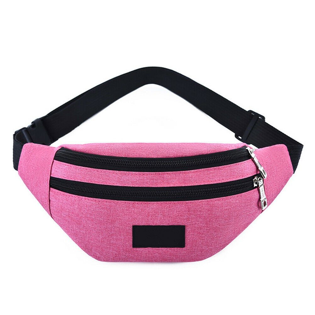 Men Women Fanny Pack Oxford Waterproof Pouch Belt Waist Bum