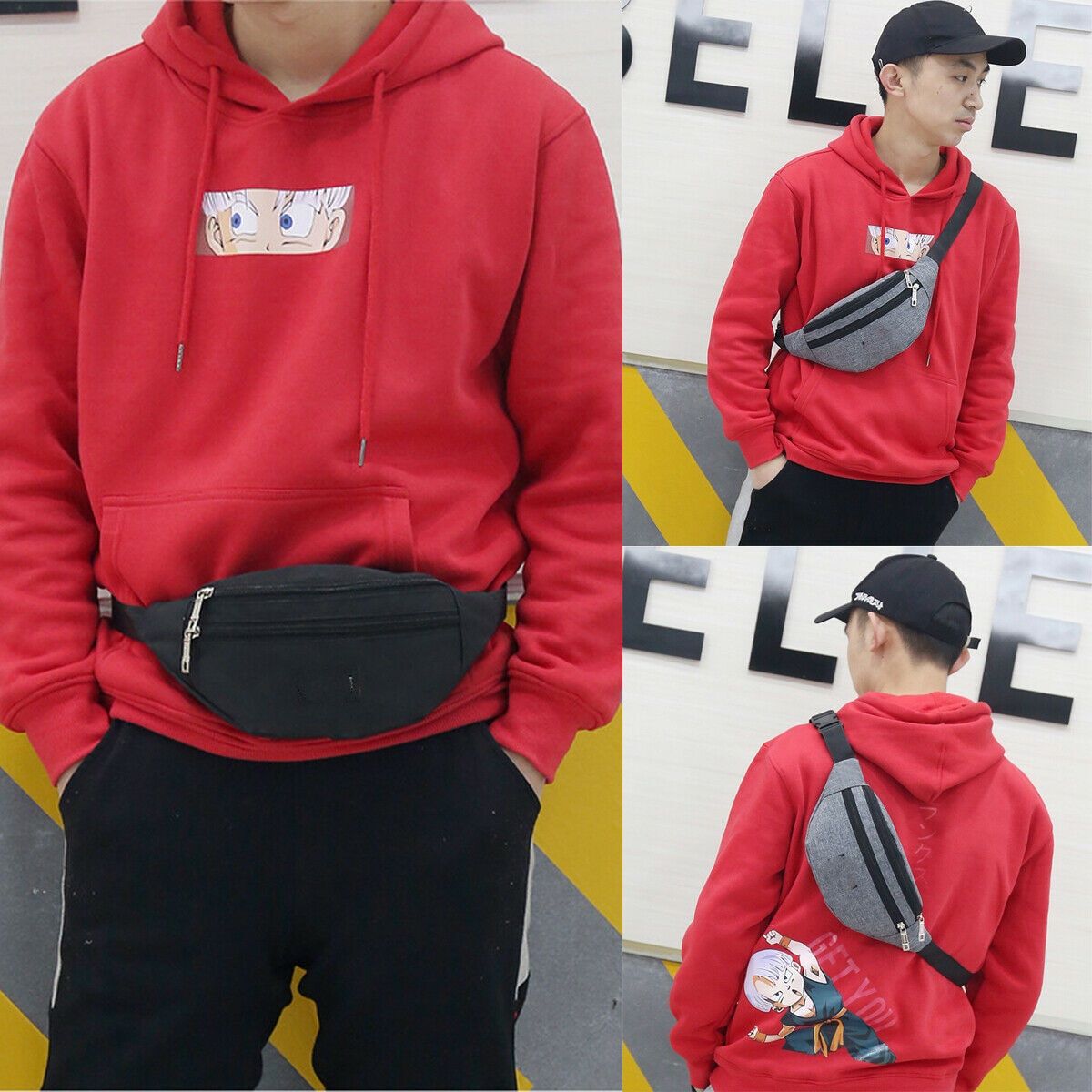 Men Women Fanny Pack Oxford Waterproof Pouch Belt Waist Bum