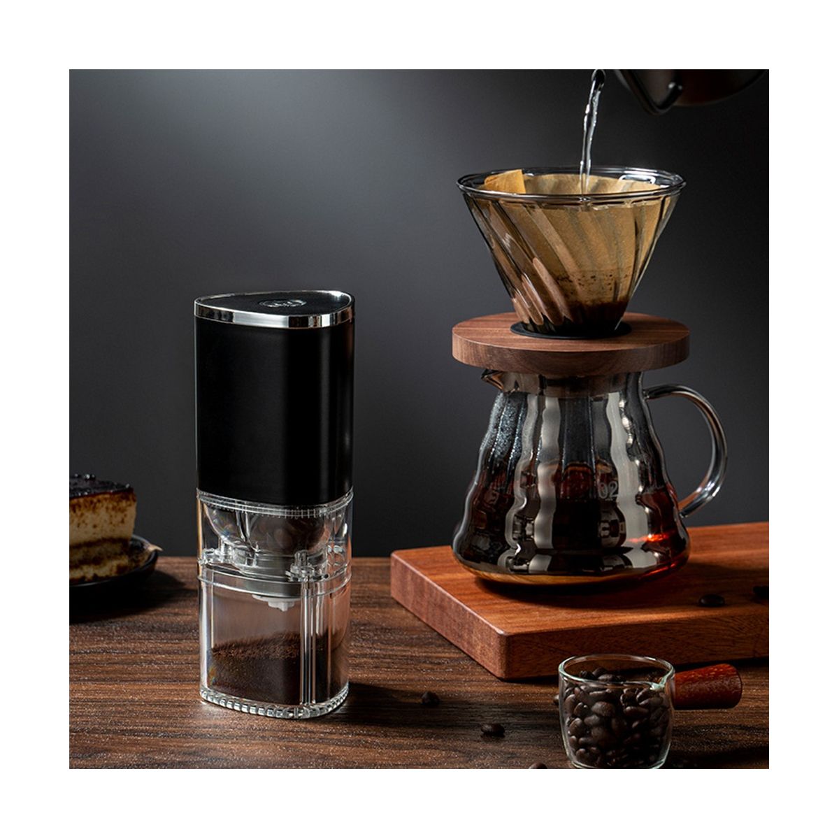 Electric Coffee Grinder Automatic Conical Burr Coffee Bean Grinder with Adjustable Burr Portable Coffee Grinder