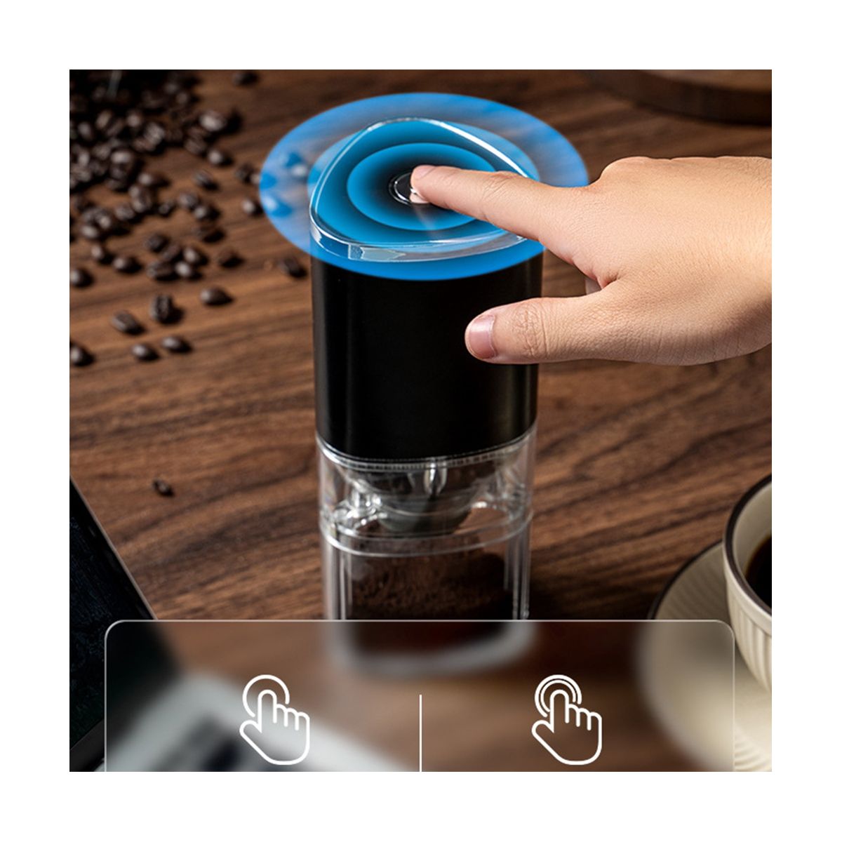 Electric Coffee Grinder Automatic Conical Burr Coffee Bean Grinder with Adjustable Burr Portable Coffee Grinder