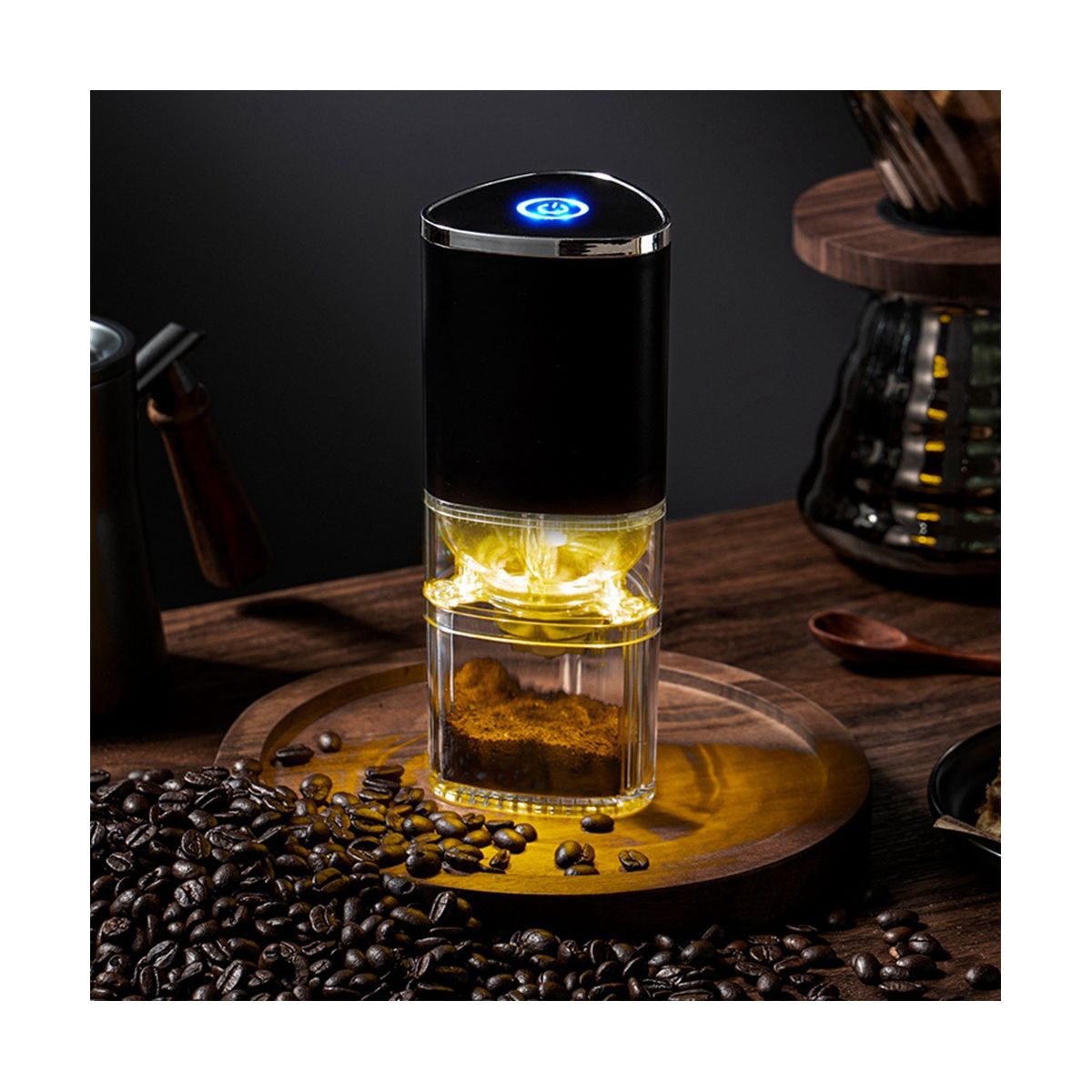 Electric Coffee Grinder Automatic Conical Burr Coffee Bean Grinder with Adjustable Burr Portable Coffee Grinder