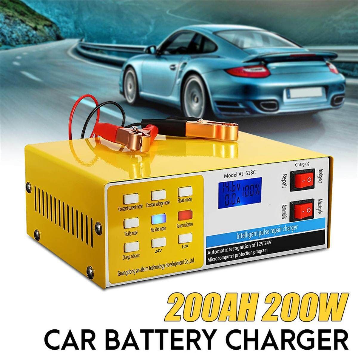250V 12/24V 200AH Car Motorcycle Repair Charger Automatic Intelligent-EU Plug 618c European Gauge