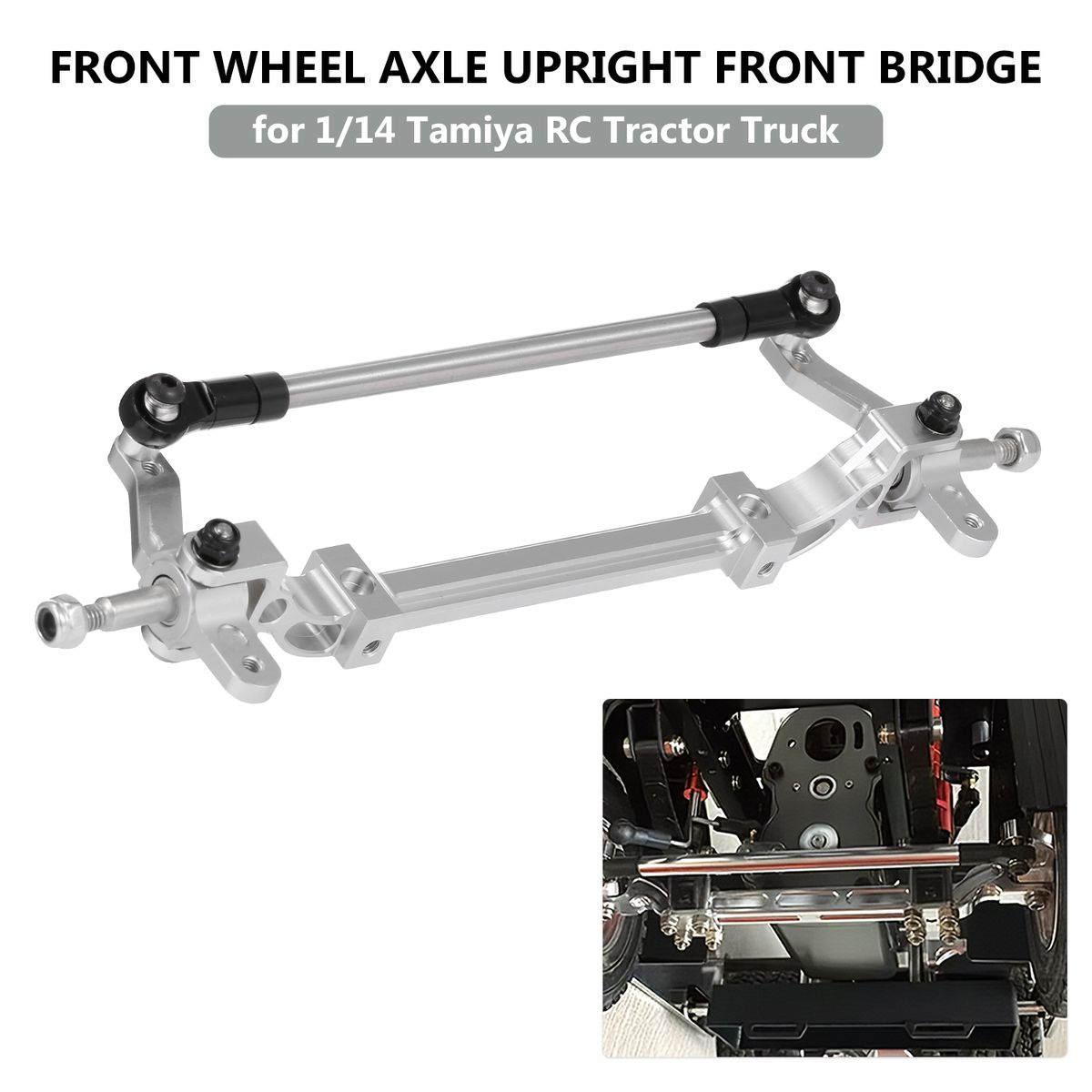 Front Wheel Axle Upright Front Bridge For 1/14 Tamiya